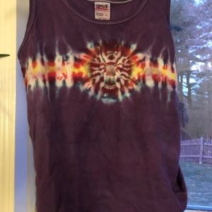 Unique purple tie dye tank top